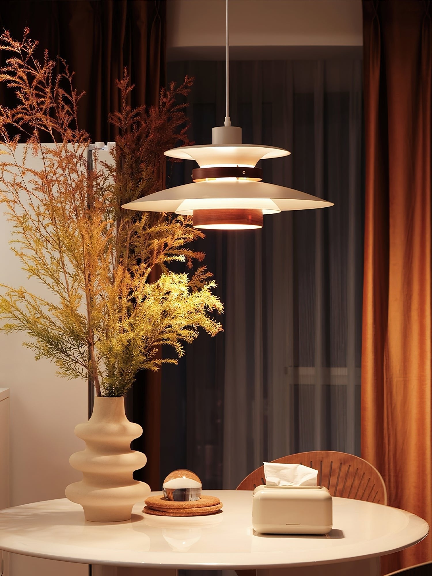 Nymera Wood Steel Pendant Lamp - Letslighting