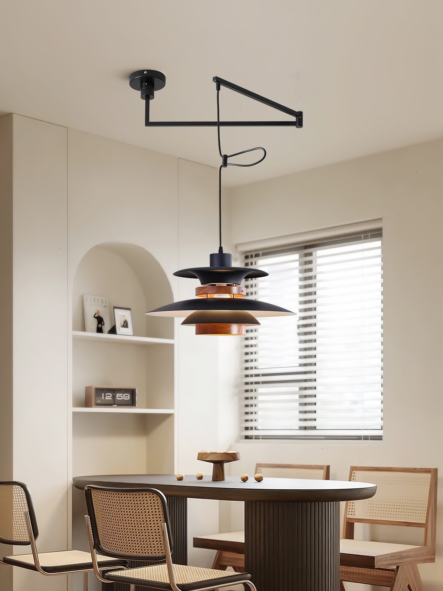 Virelith Steel & Wood Pendant Lamp - Letslighting