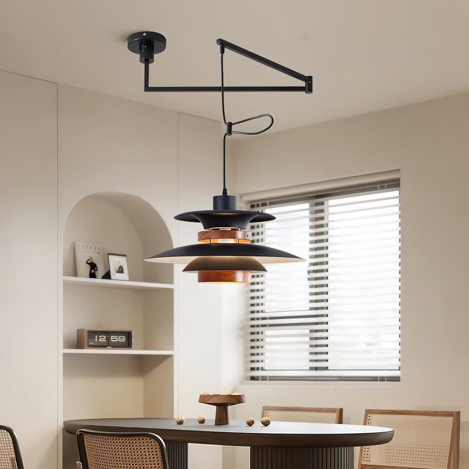 Virelith Steel & Wood Pendant Lamp - Letslighting