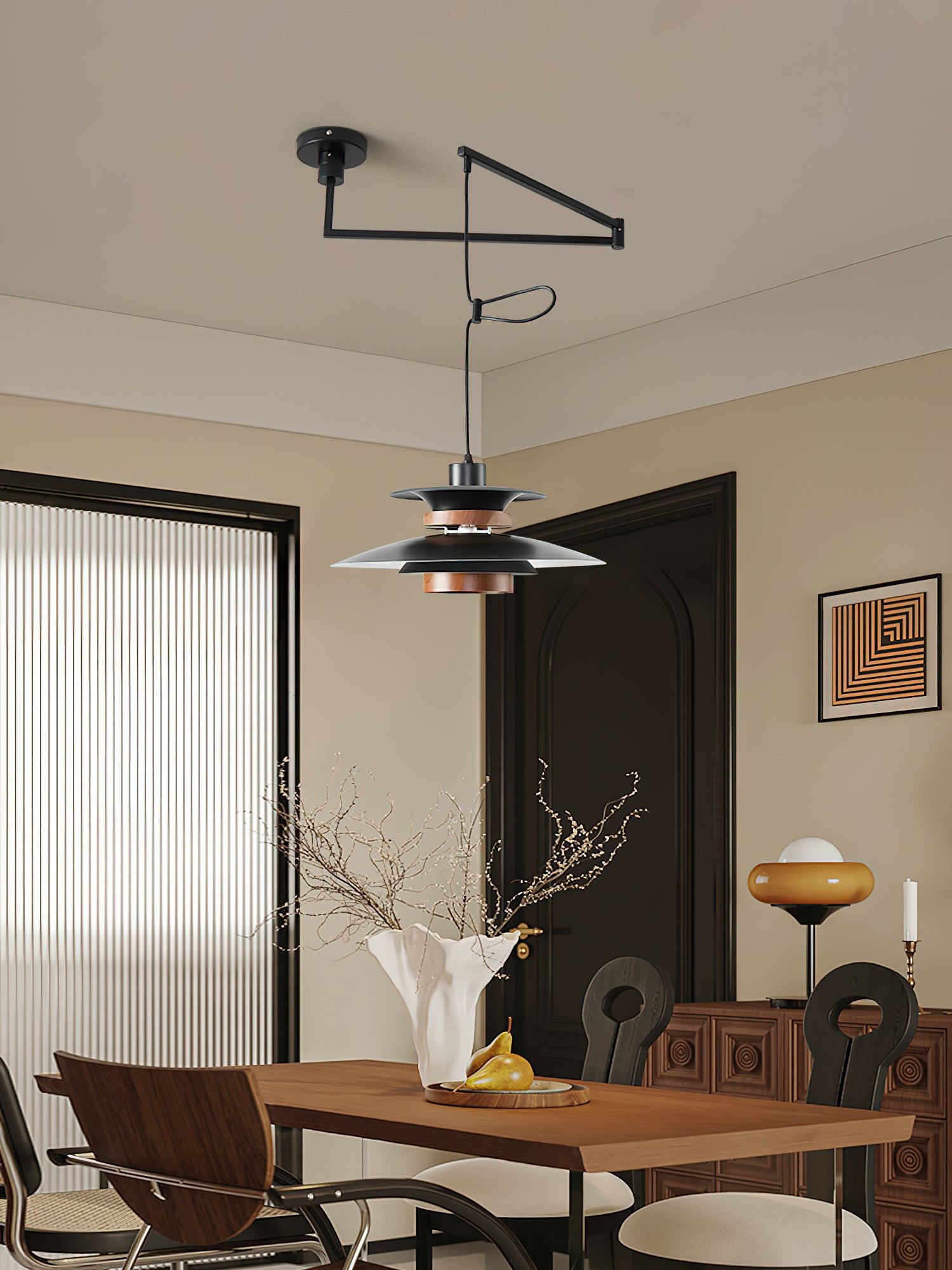 Virelith Steel & Wood Pendant Lamp - Letslighting