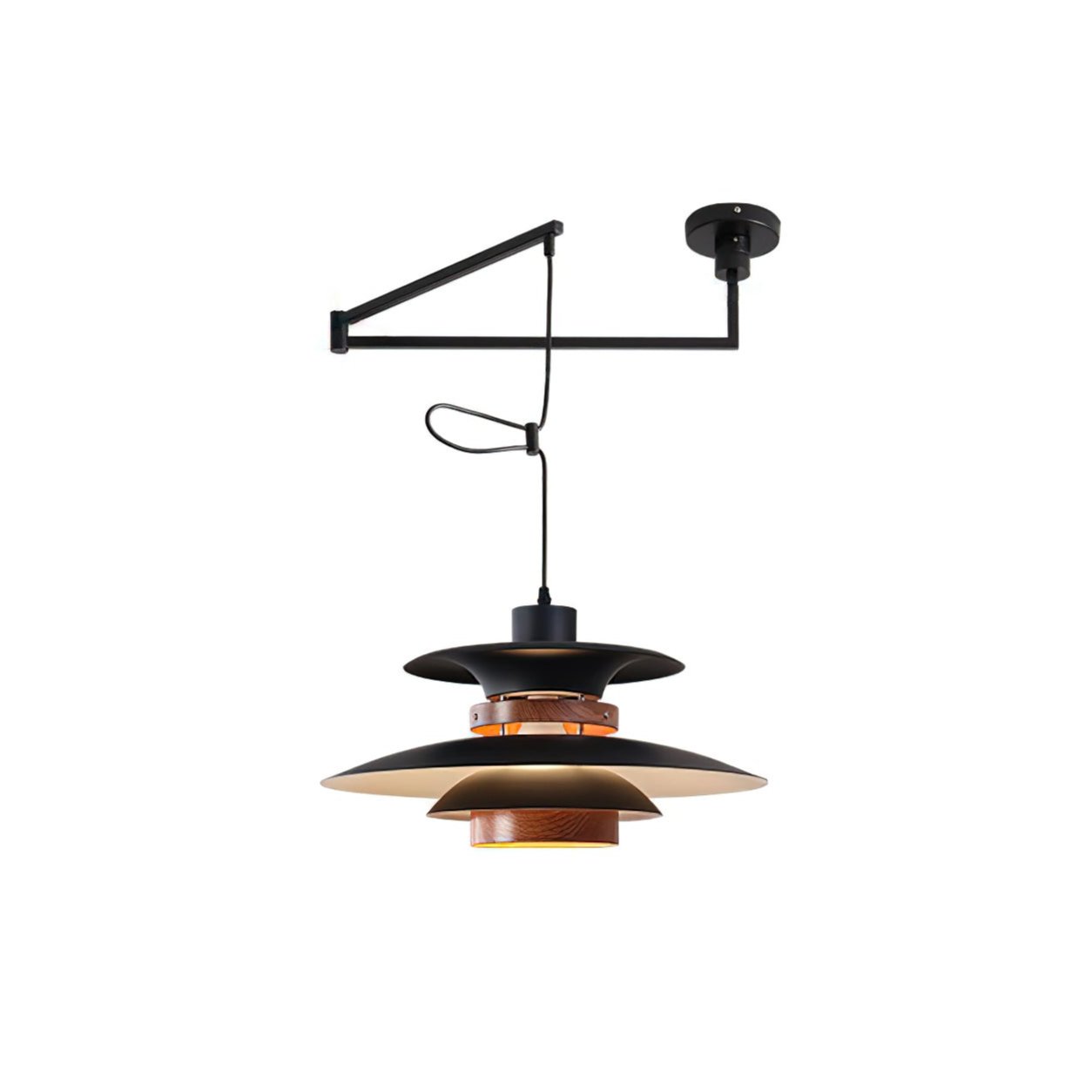 Virelith Steel & Wood Pendant Lamp - Letslighting