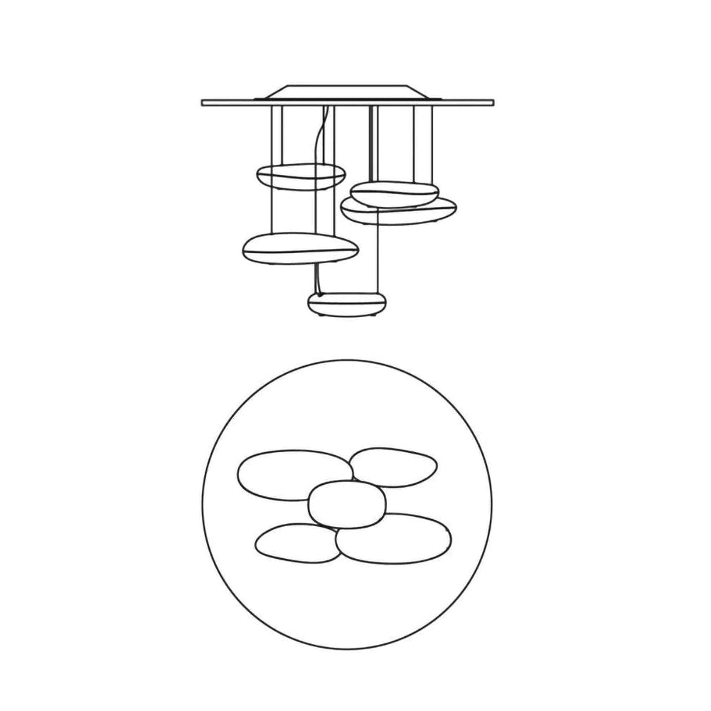 Lustra Chandelier Aluminum Sculptural - Letslighting