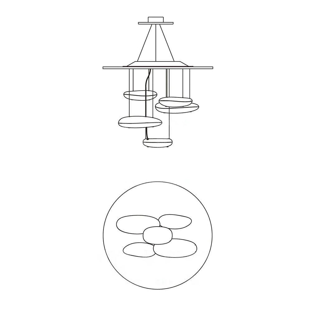 Lustra Chandelier Aluminum Sculptural - Letslighting