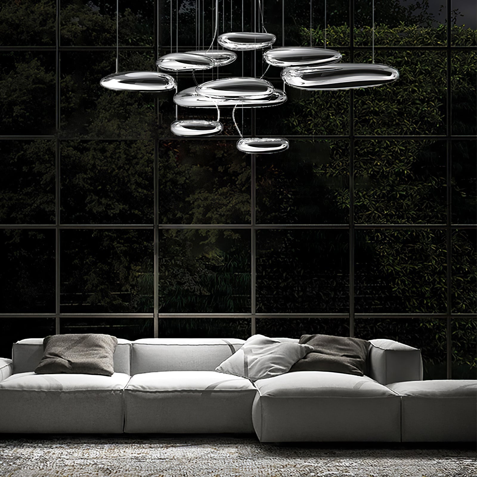 Lustra Ceiling Lamp Aluminum Pebble - Letslighting