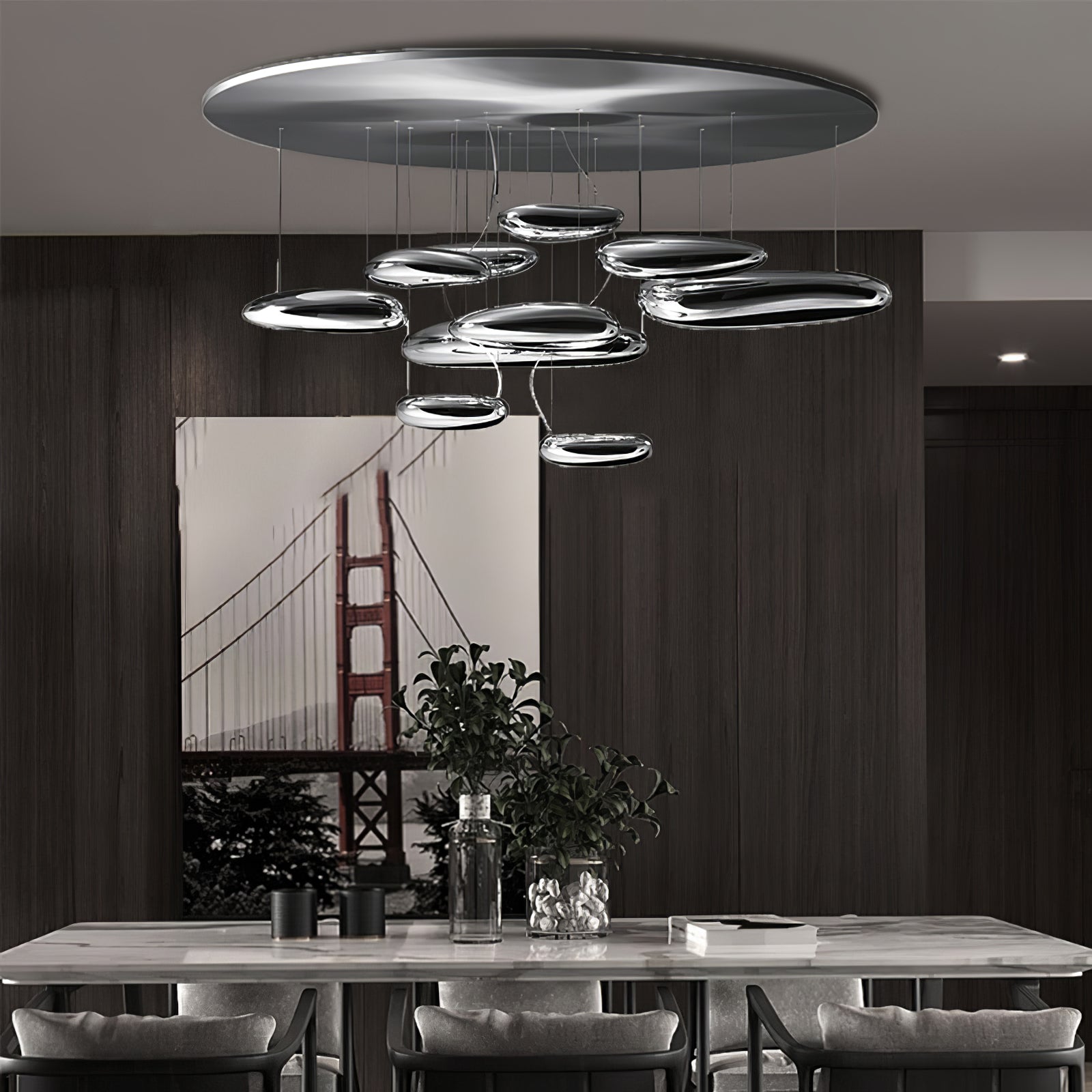 Lustra Ceiling Lamp Aluminum Pebble - Letslighting