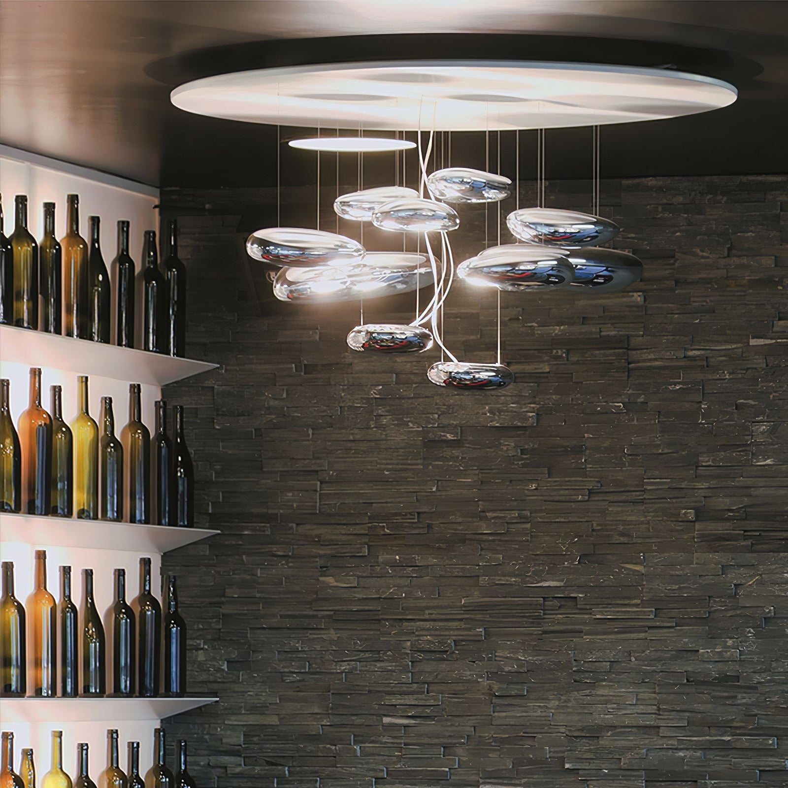 Lustra Ceiling Lamp Aluminum Pebble - Letslighting