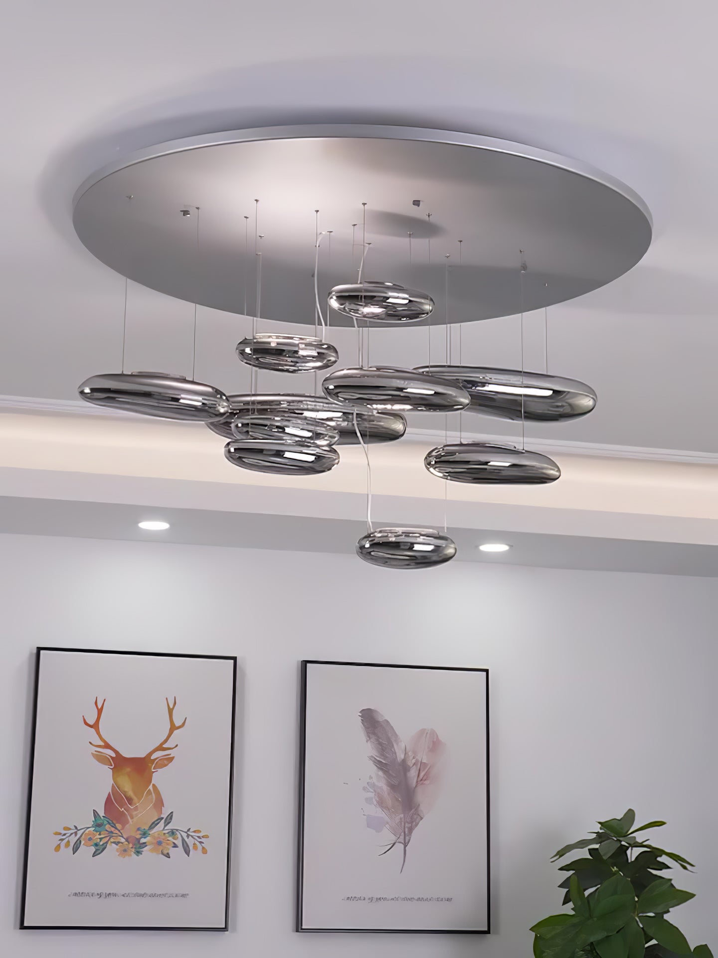 Lustra Ceiling Lamp Aluminum Pebble - Letslighting