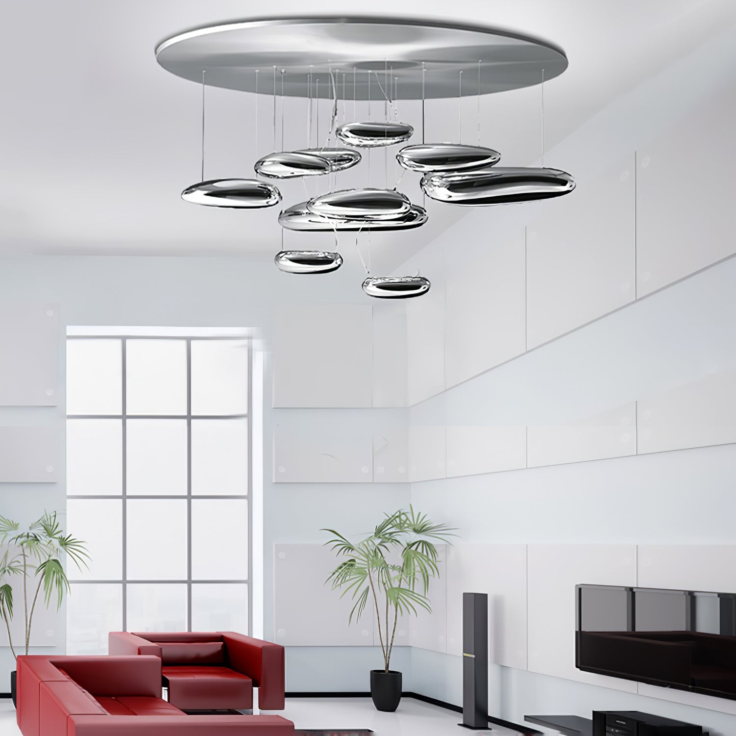 Lustra Ceiling Lamp Aluminum Pebble - Letslighting