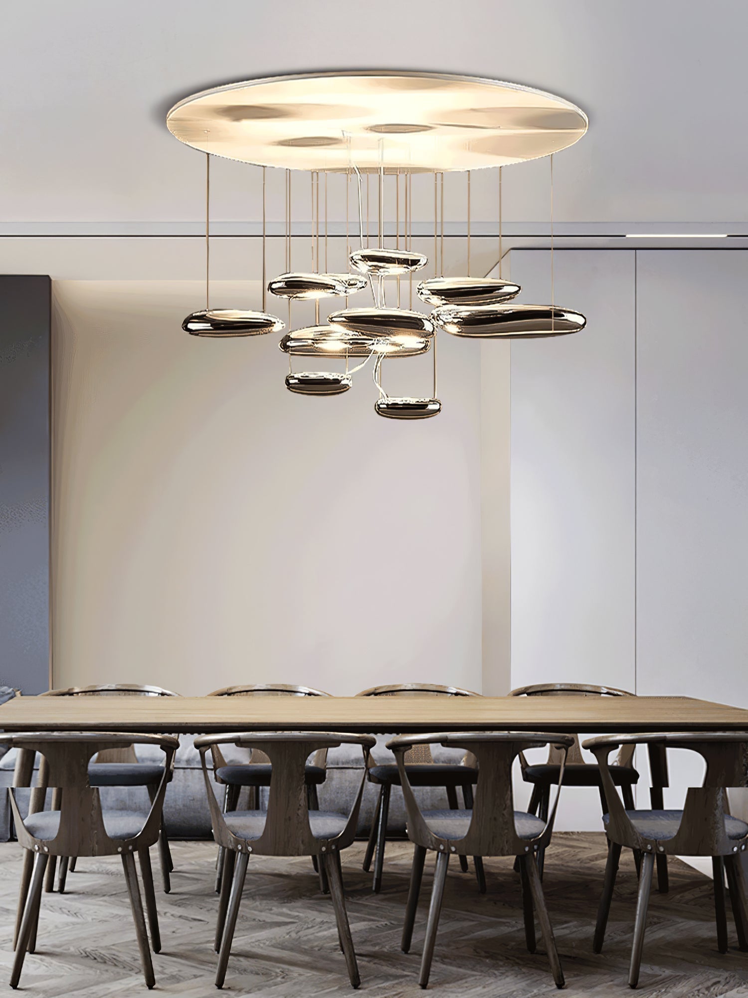 Lustra Ceiling Lamp Aluminum Pebble - Letslighting