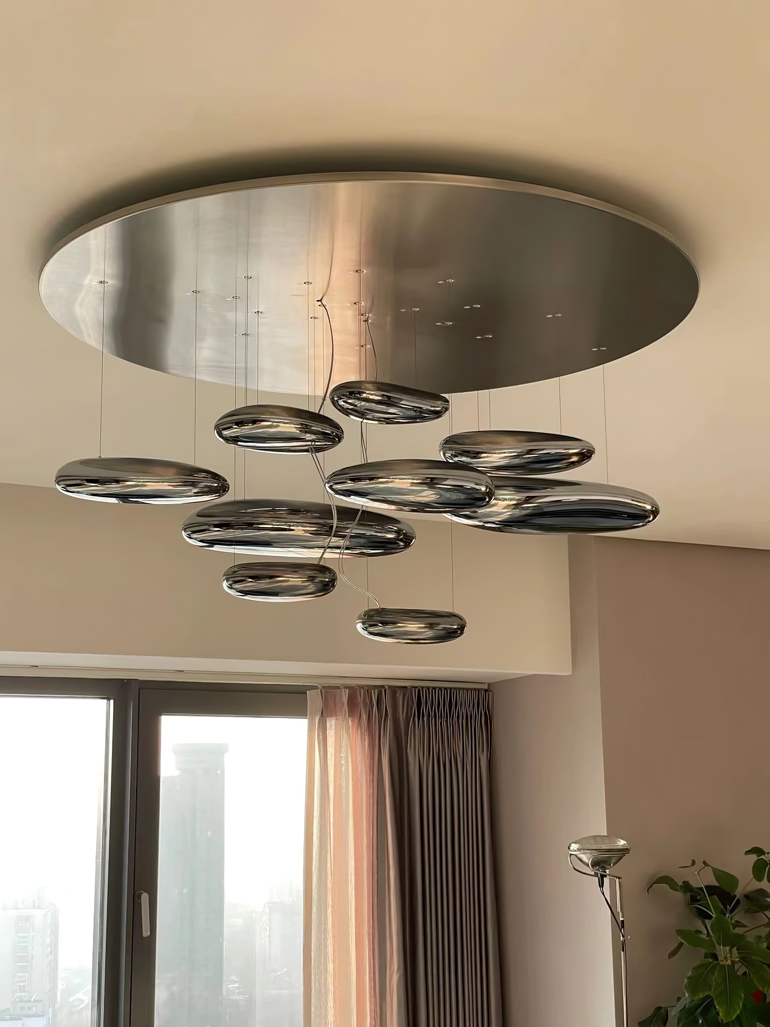 Lustra Ceiling Lamp Aluminum Pebble - Letslighting