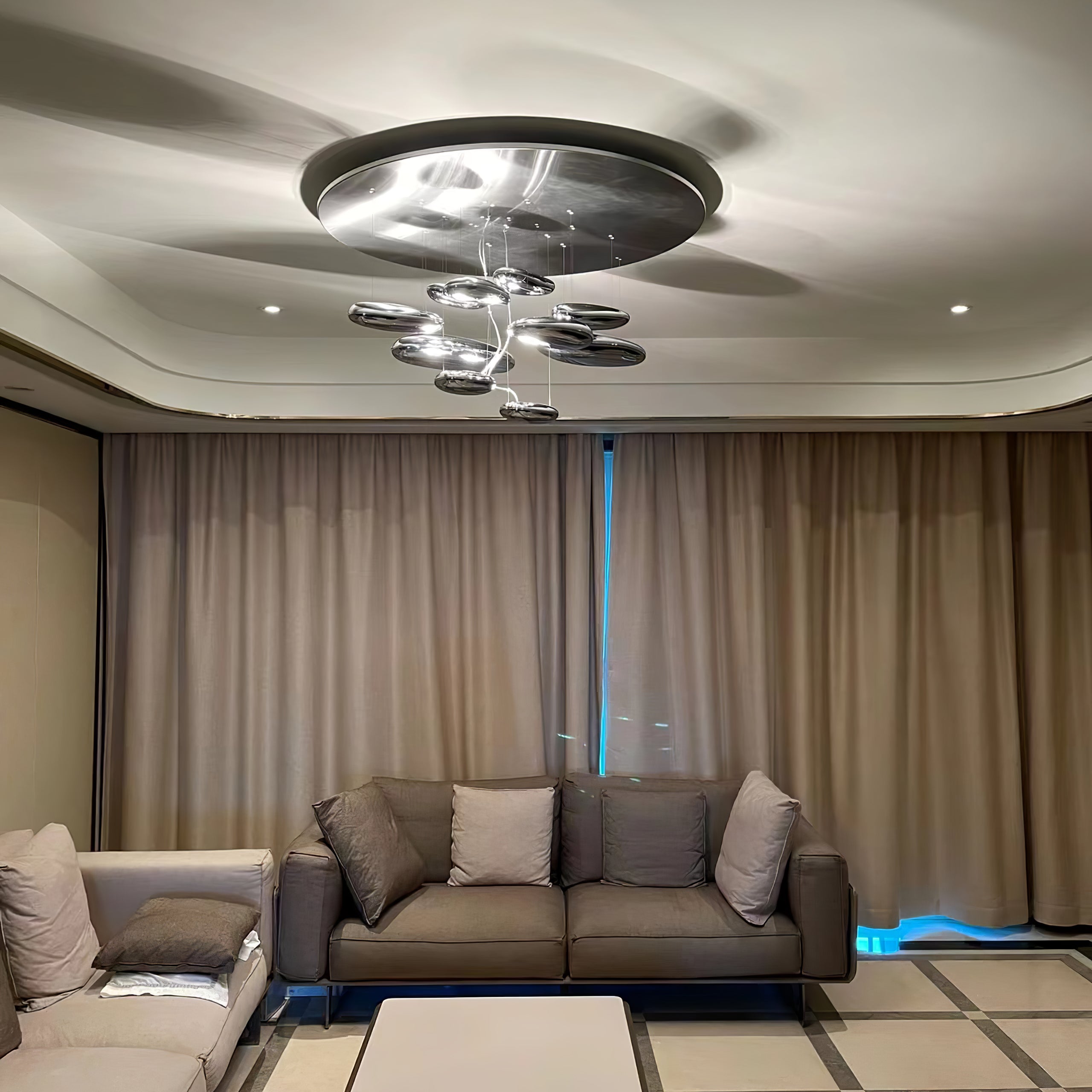 Lustra Ceiling Lamp Aluminum Pebble - Letslighting