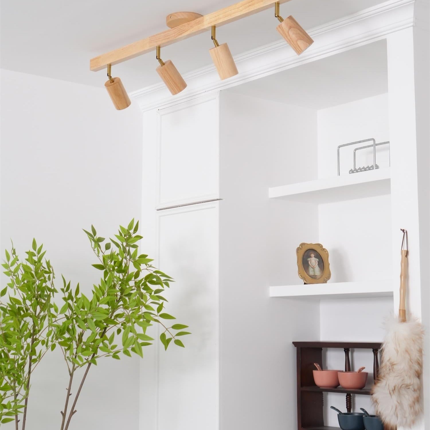 Aim Classical Wood Track Lighting Spotlight
