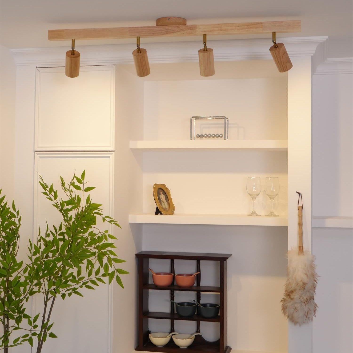 Aim Classical Wood Track Lighting Spotlight