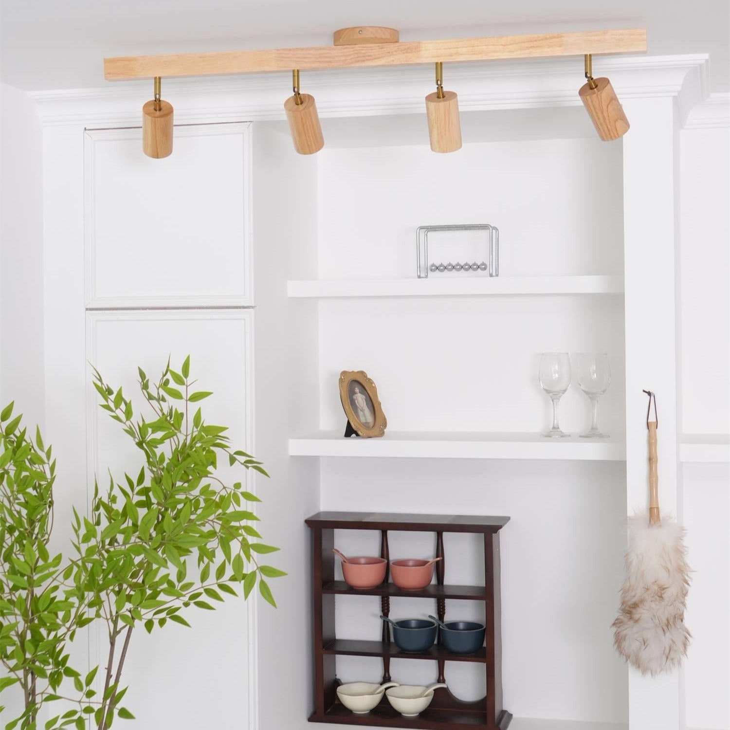 Aim Classical Wood Track Lighting Spotlight