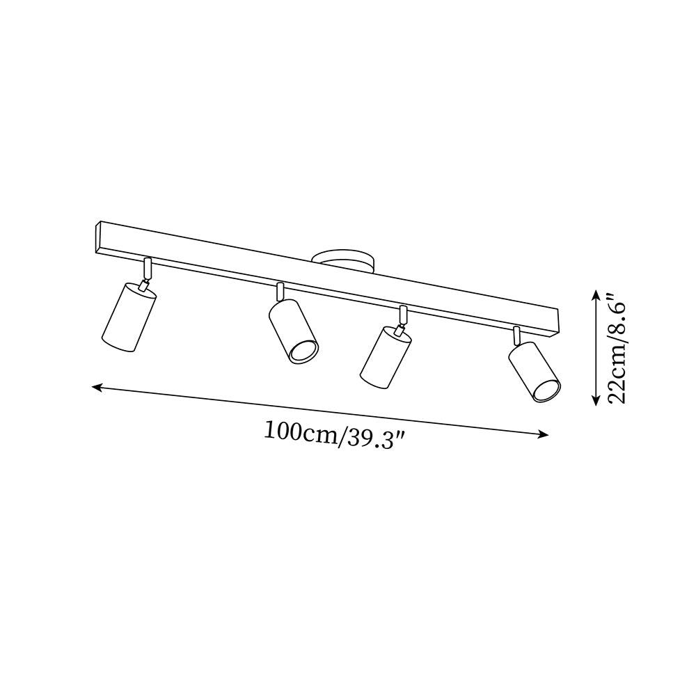 Aim Classical Wood Track Lighting Spotlight