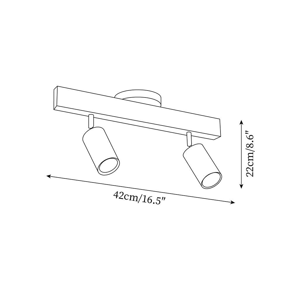 Aim Classical Wood Track Lighting Spotlight