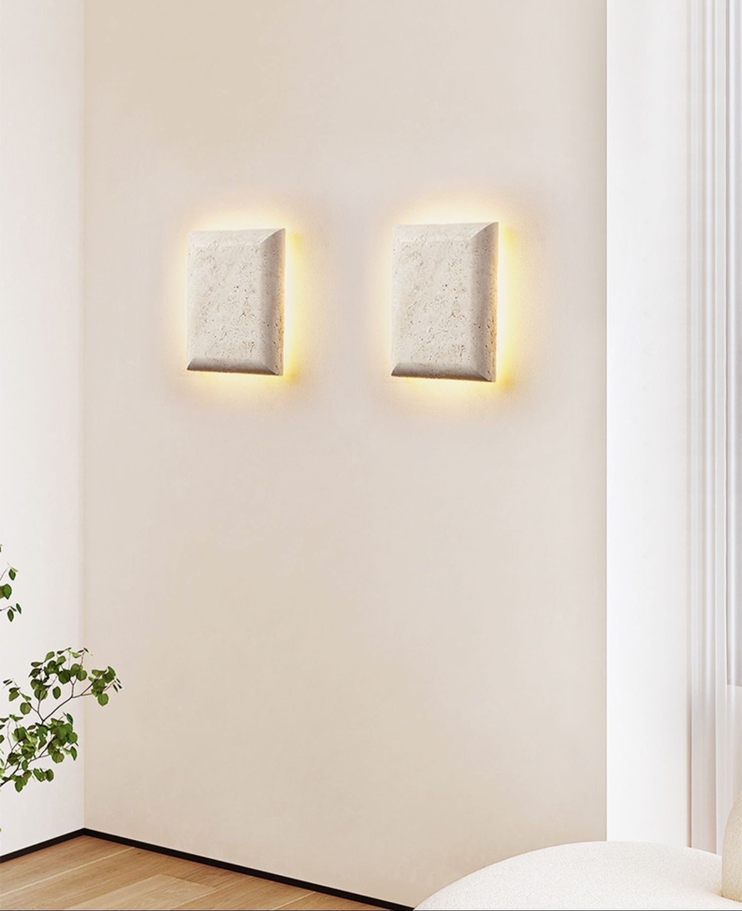Mesa Modern Travertine & Metal Sconce