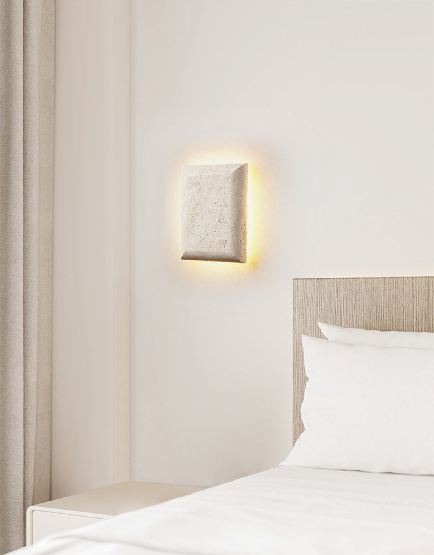Mesa Modern Travertine & Metal Sconce