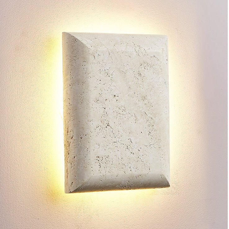 Mesa Modern Travertine & Metal Sconce