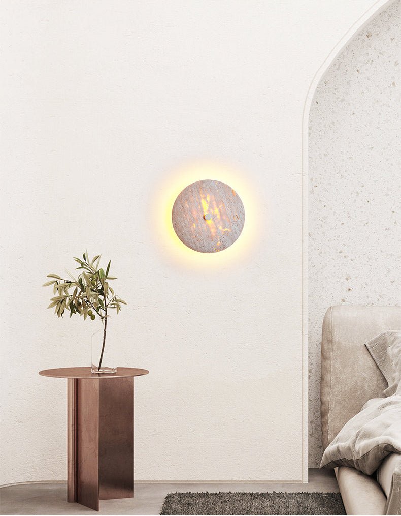 Mesa Minimalist Travertine Wall Light