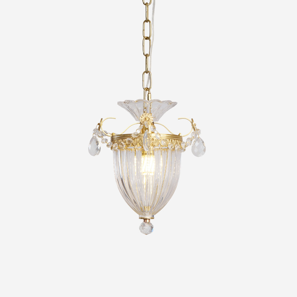 Pendant Lamp Vintage Glamour Crystal Drops Dining Table Accent - Letslighting