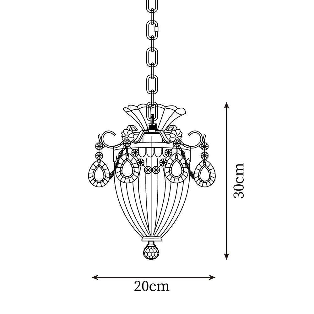 Pendant Lamp Vintage Glamour Crystal Drops Dining Table Accent - Letslighting