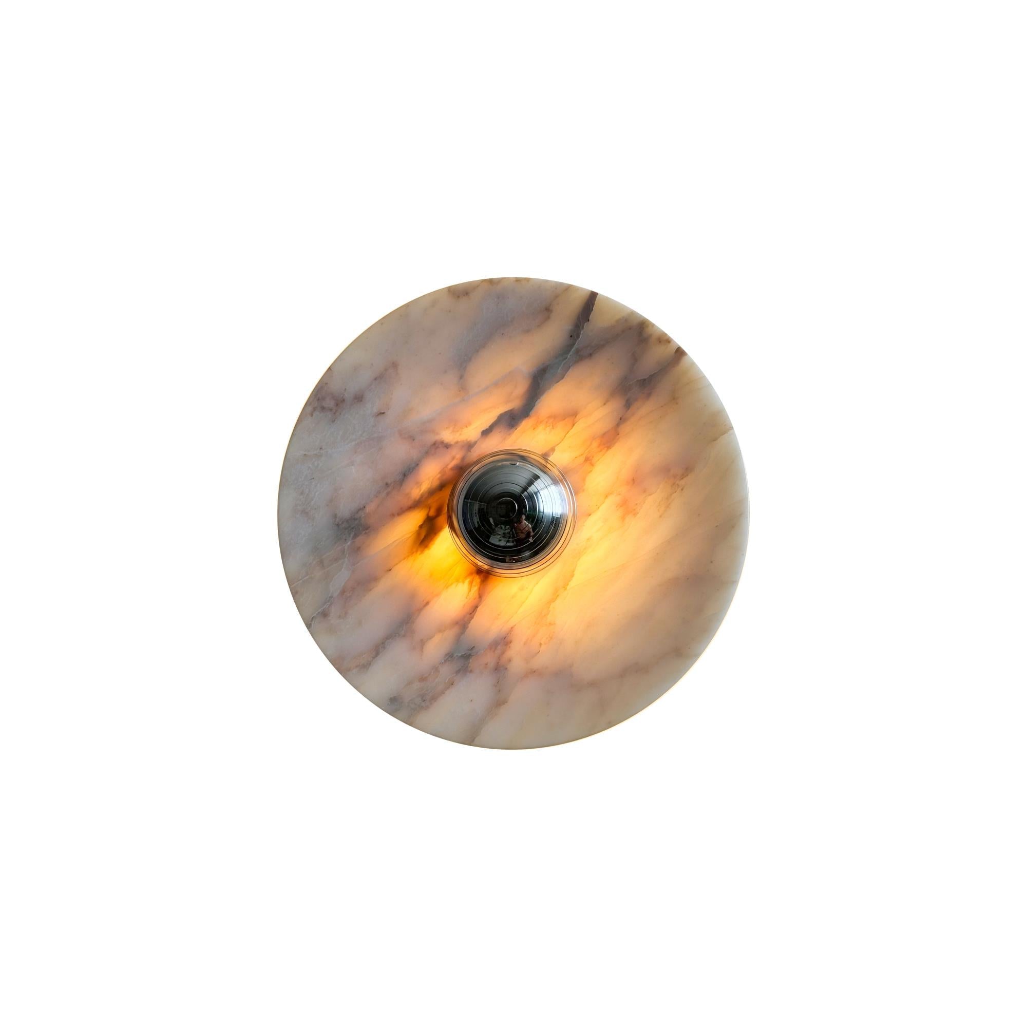 Alba Modern Minimalist Chrome Marble Wall Lamp - Letslighting