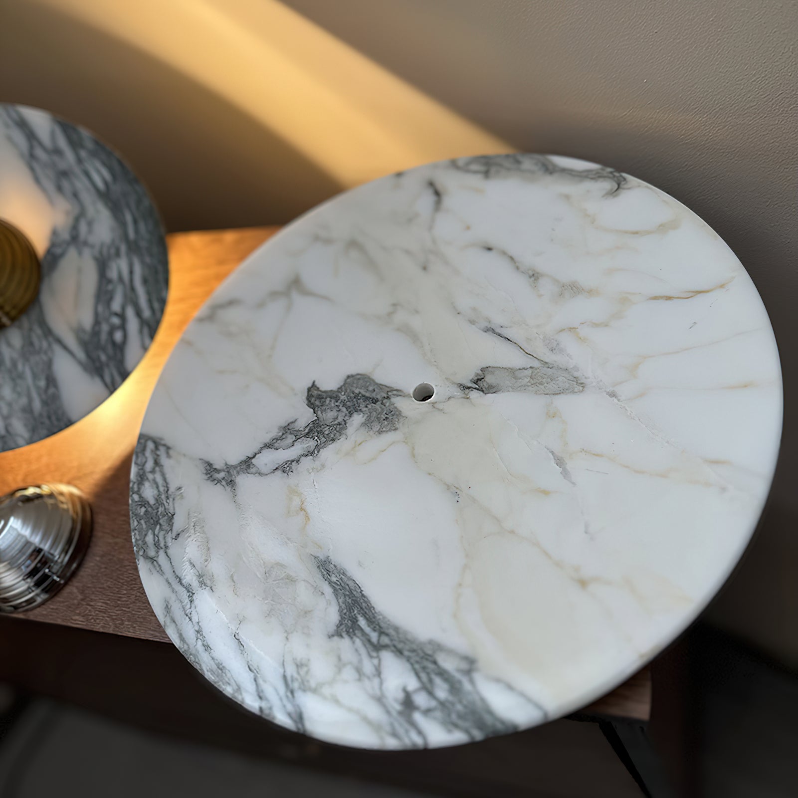 Alba Modern Minimalist Chrome Marble Wall Lamp - Letslighting