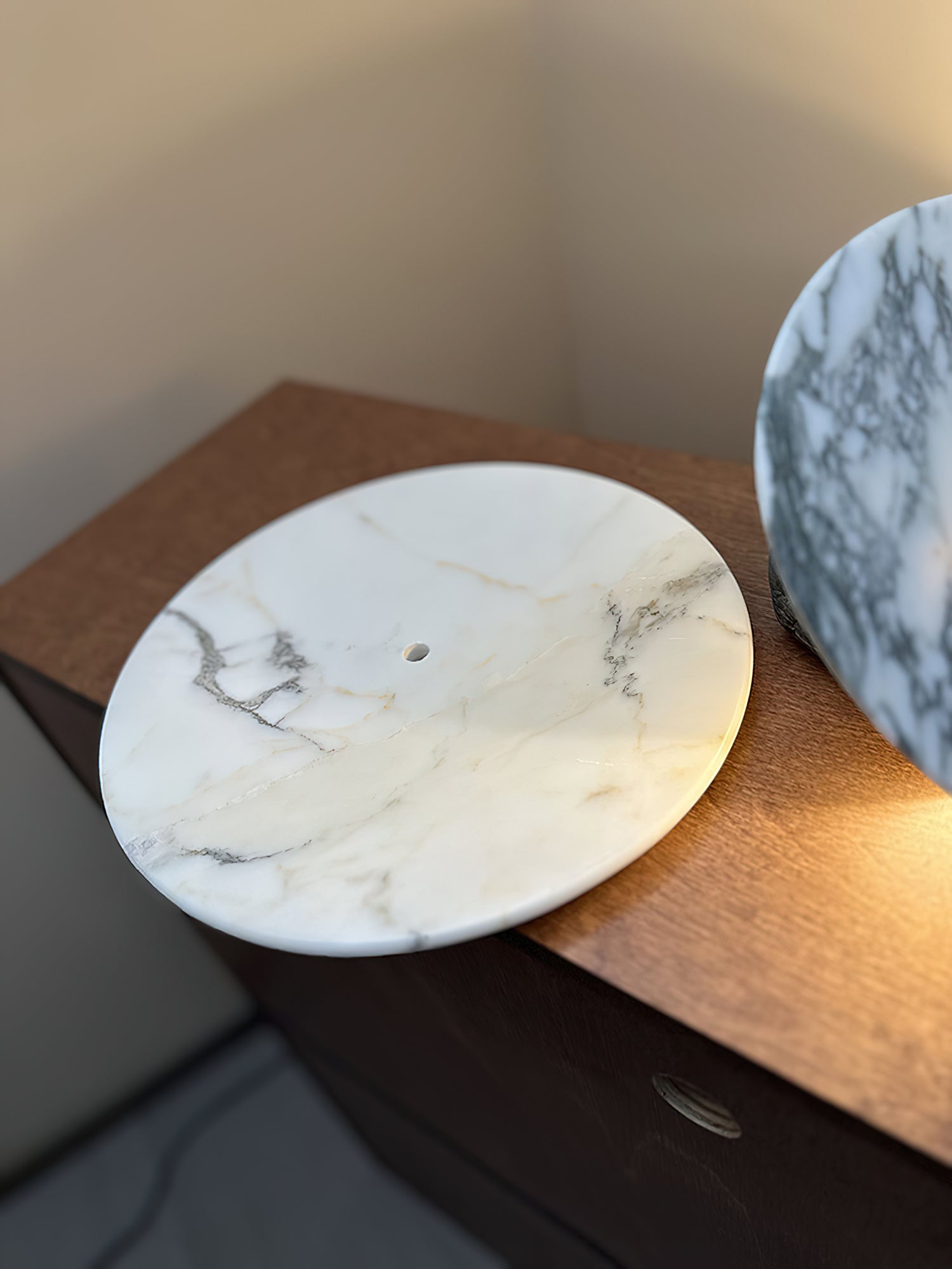Alba Modern Minimalist Chrome Marble Wall Lamp - Letslighting