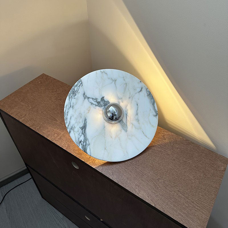 Alba Modern Minimalist Chrome Marble Wall Lamp - Letslighting