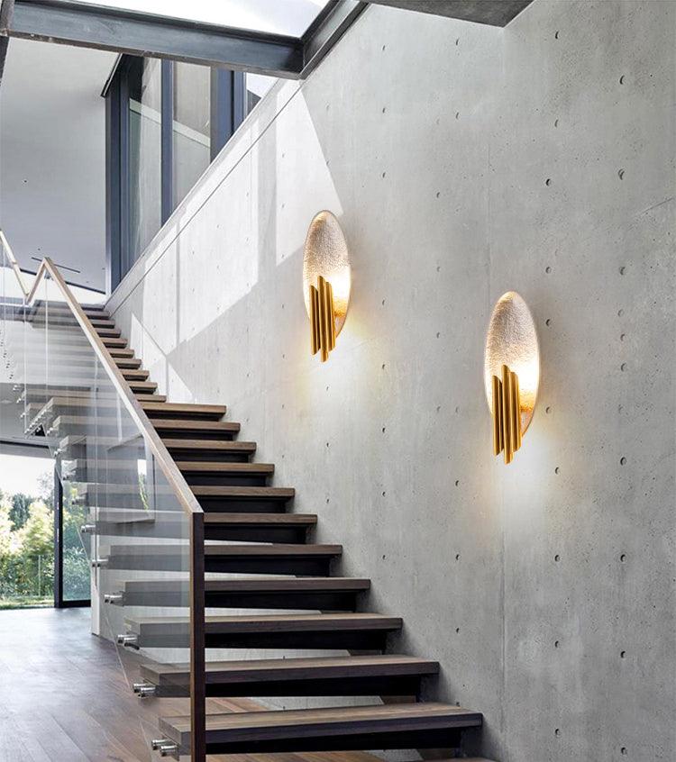 Lustra Wall Sconce Gold Black Minimalist - Letslighting