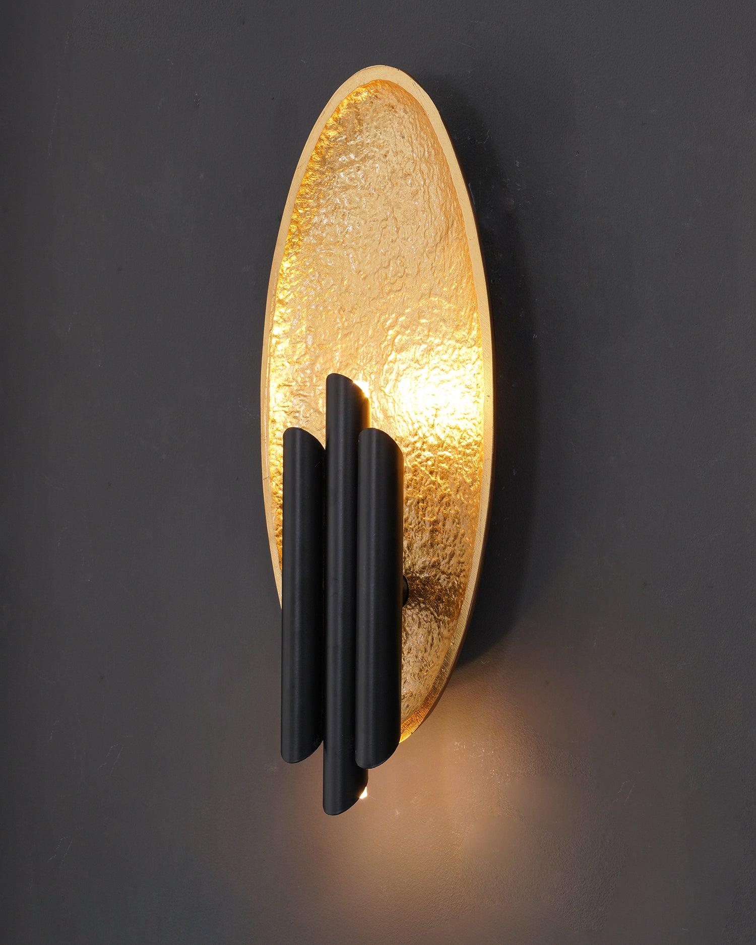 Lustra Wall Sconce Gold Black Minimalist - Letslighting