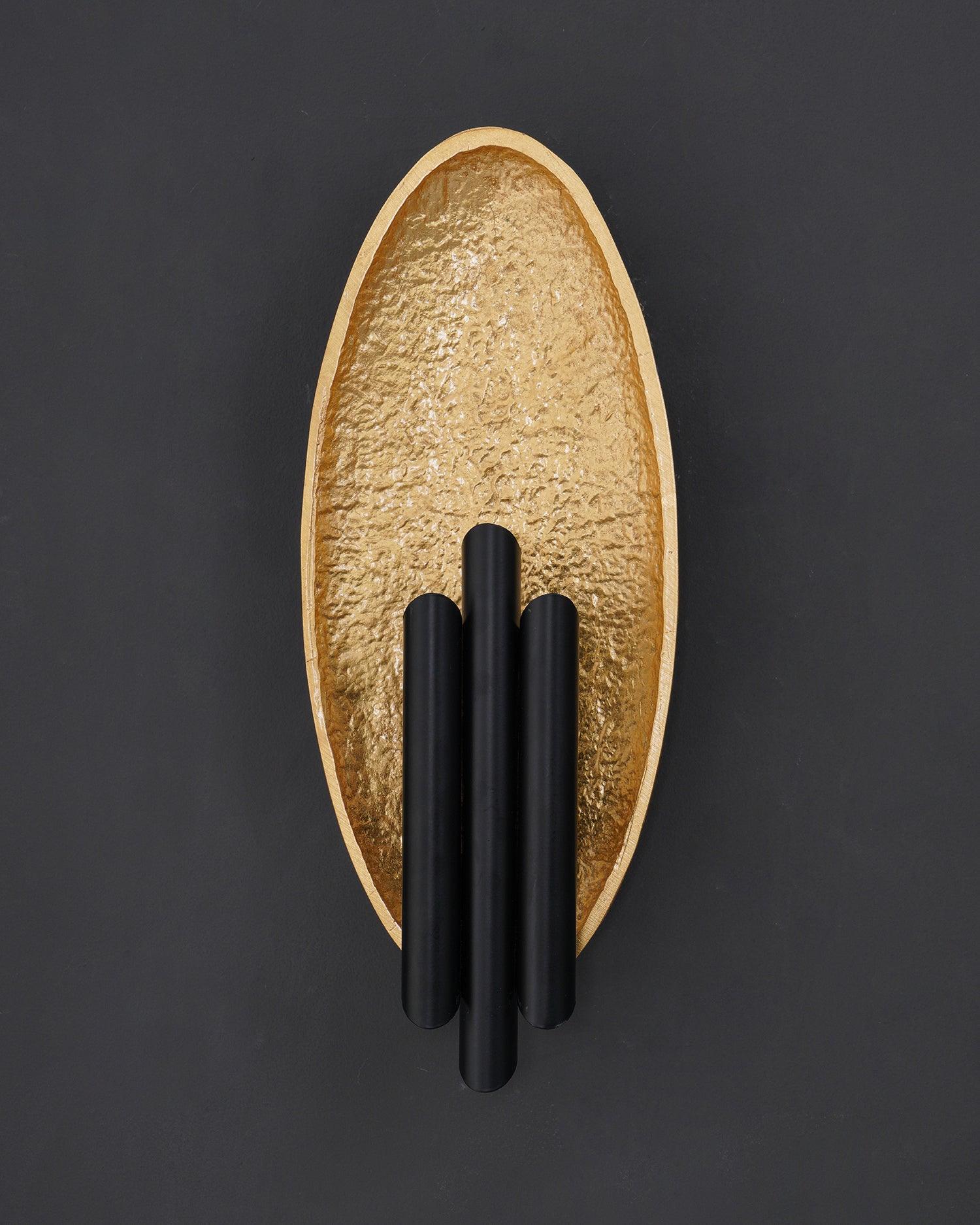 Lustra Wall Sconce Gold Black Minimalist - Letslighting