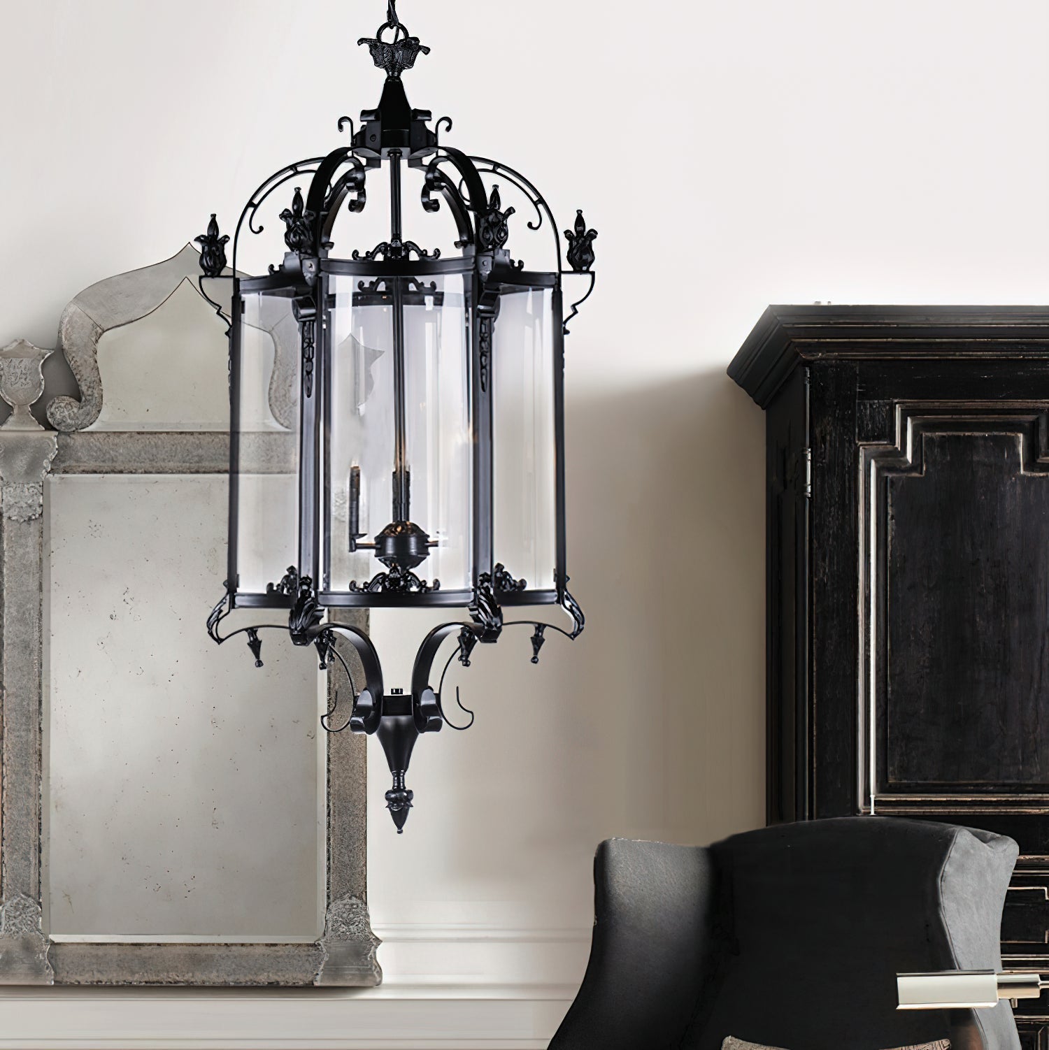 Ardorion Vintage Luxury Glass Lantern Chandelier - Letslighting