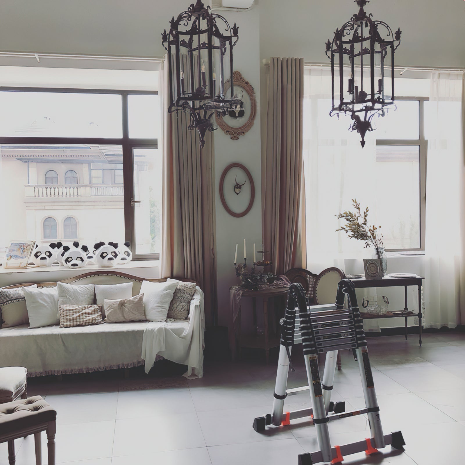 Ardorion Vintage Luxury Glass Lantern Chandelier - Letslighting