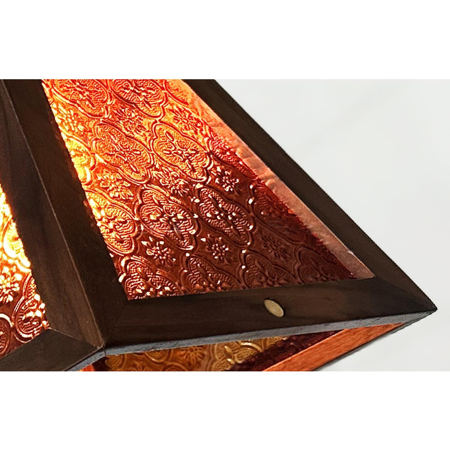 Alsorisra Elegance Vintage Glass Wood Pendant Light - Letslighting