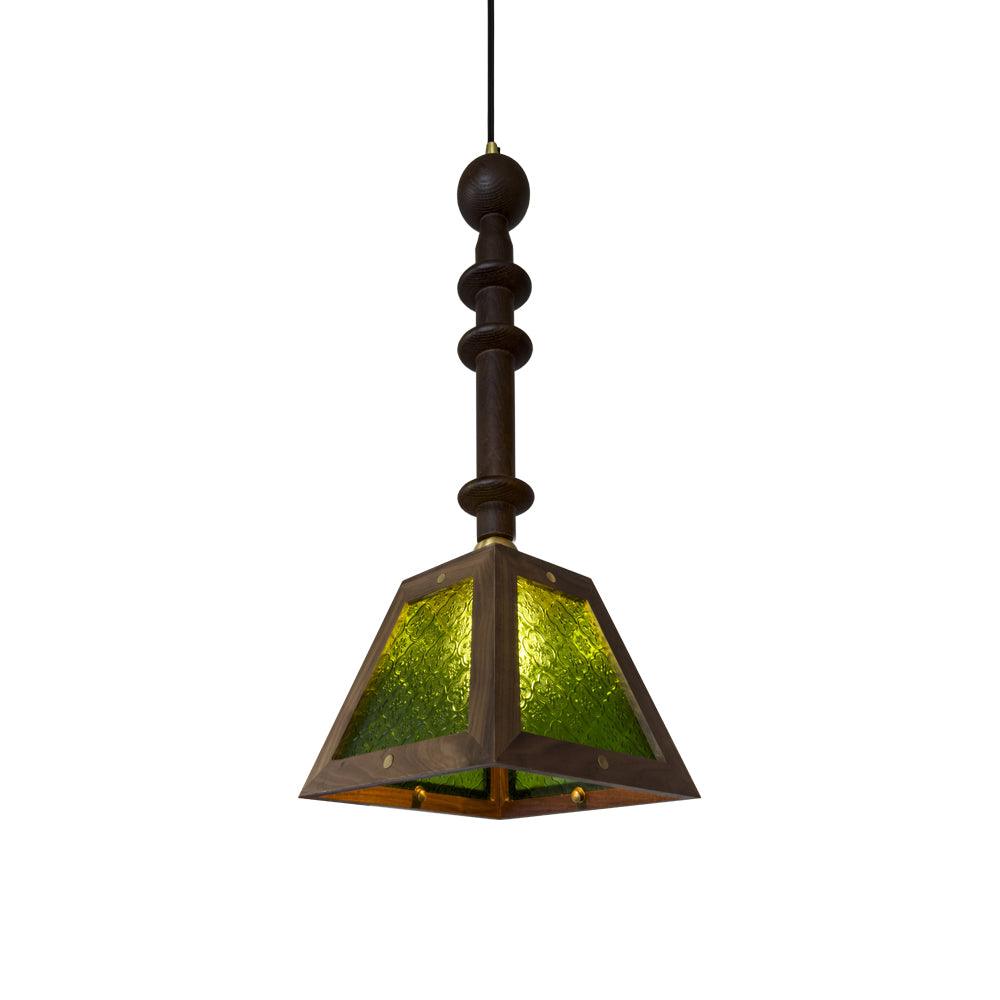 Alsorisra Elegance Vintage Glass Wood Pendant Light - Letslighting