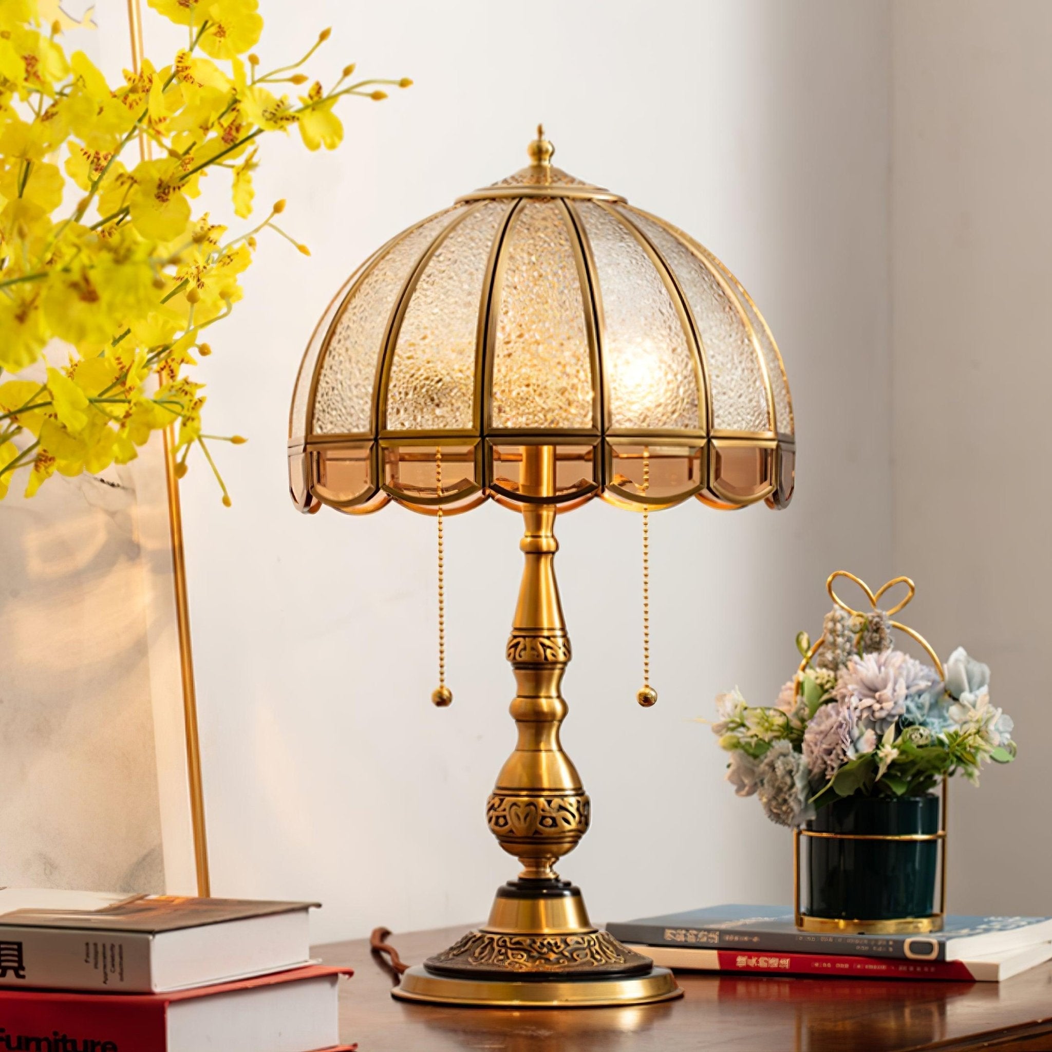 Brillix Brass & Glass Glam Table Lamp - Letslighting