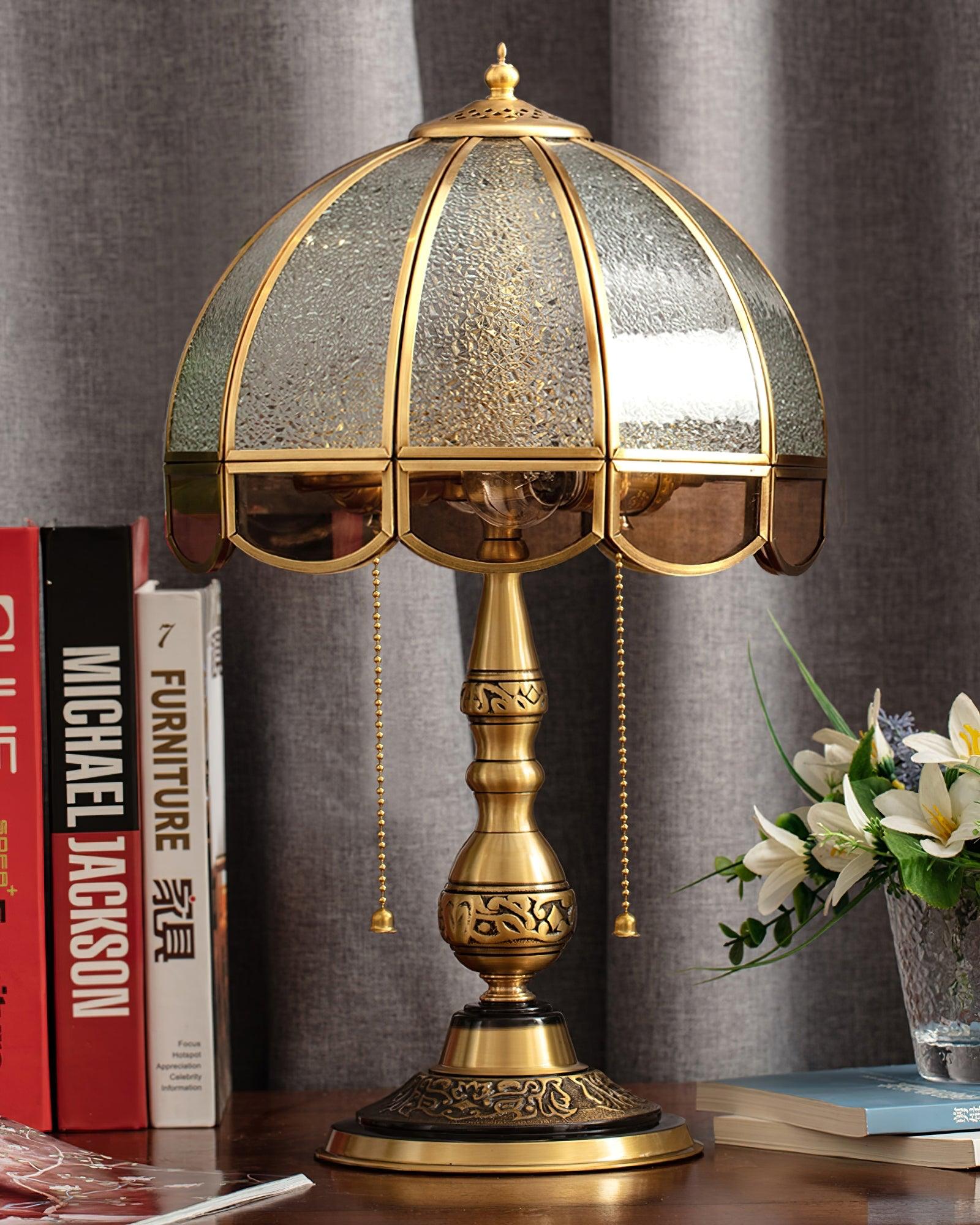Brillix Brass & Glass Glam Table Lamp - Letslighting
