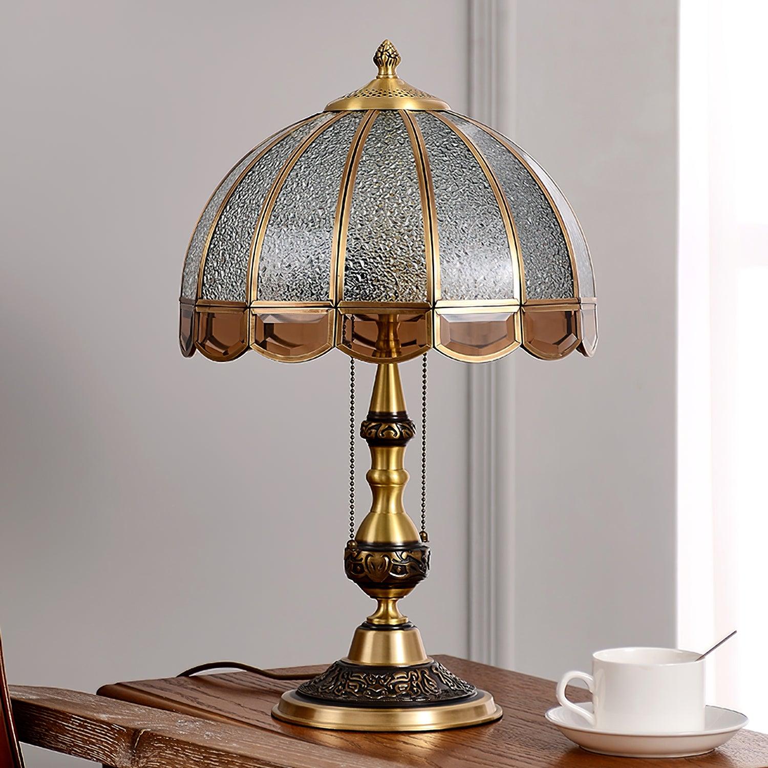 Brillix Brass & Glass Glam Table Lamp - Letslighting