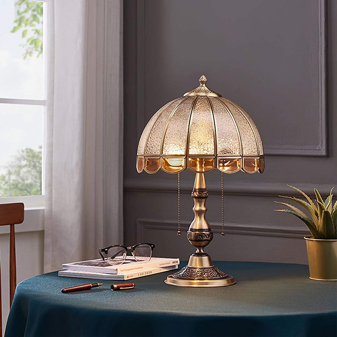 Brillix Brass & Glass Glam Table Lamp - Letslighting
