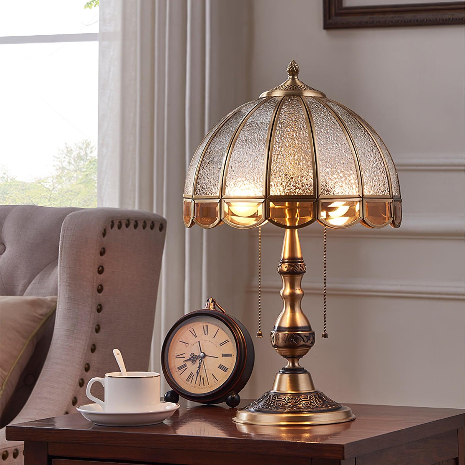 Brillix Brass & Glass Glam Table Lamp - Letslighting