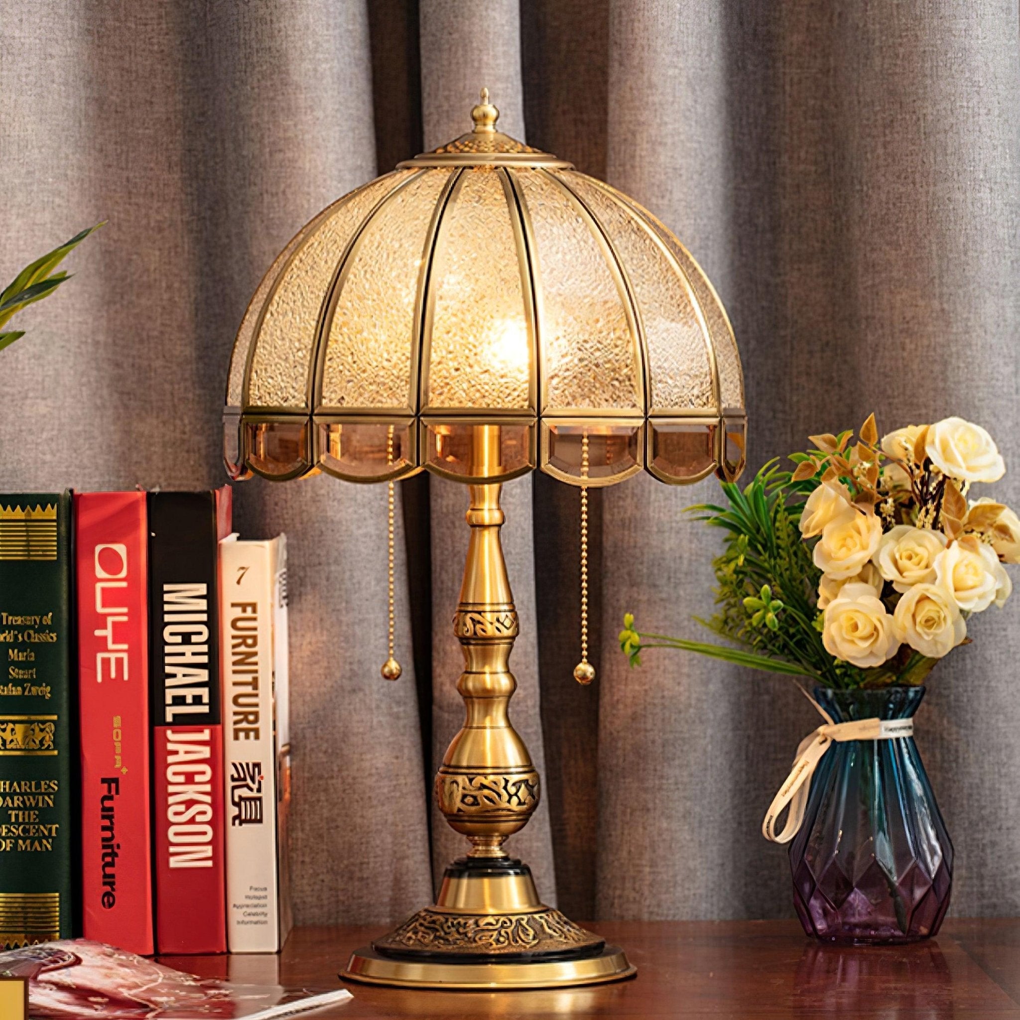 Brillix Brass & Glass Glam Table Lamp - Letslighting