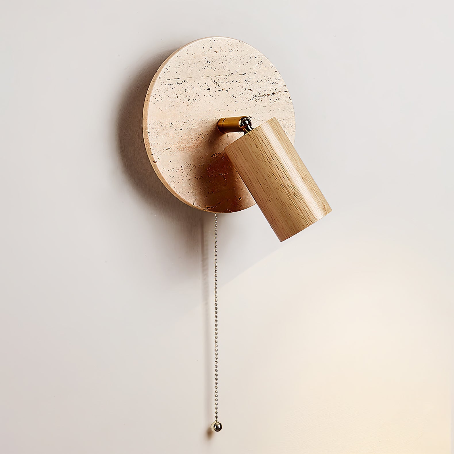 Evzoryra Disc Swing Travertine Wall Light - Letslighting