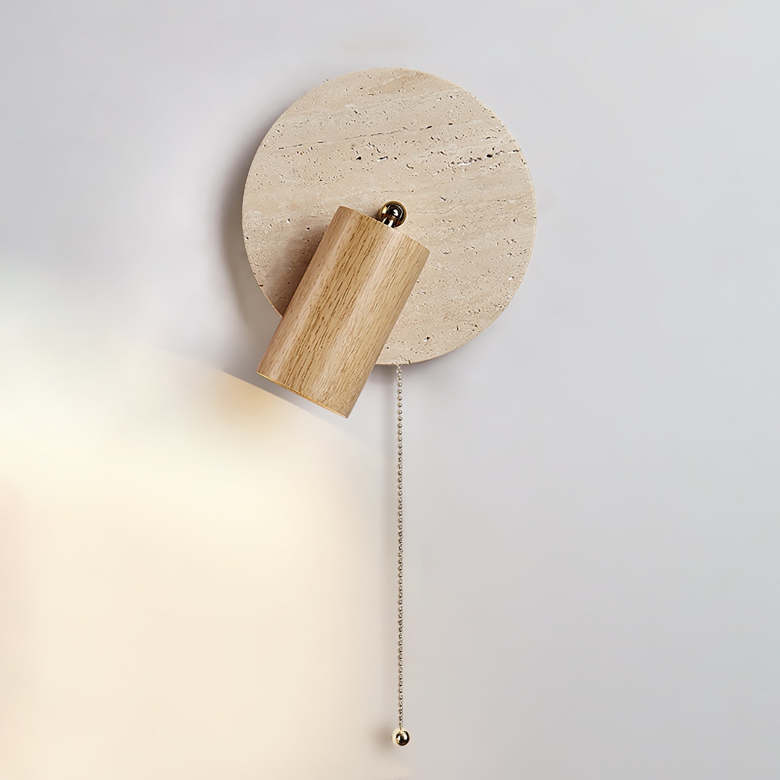 Evzoryra Disc Swing Travertine Wall Light - Letslighting