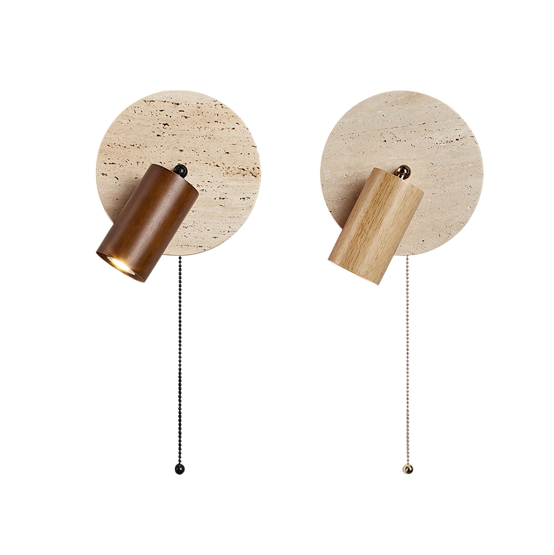Evzoryra Disc Swing Travertine Wall Light - Letslighting