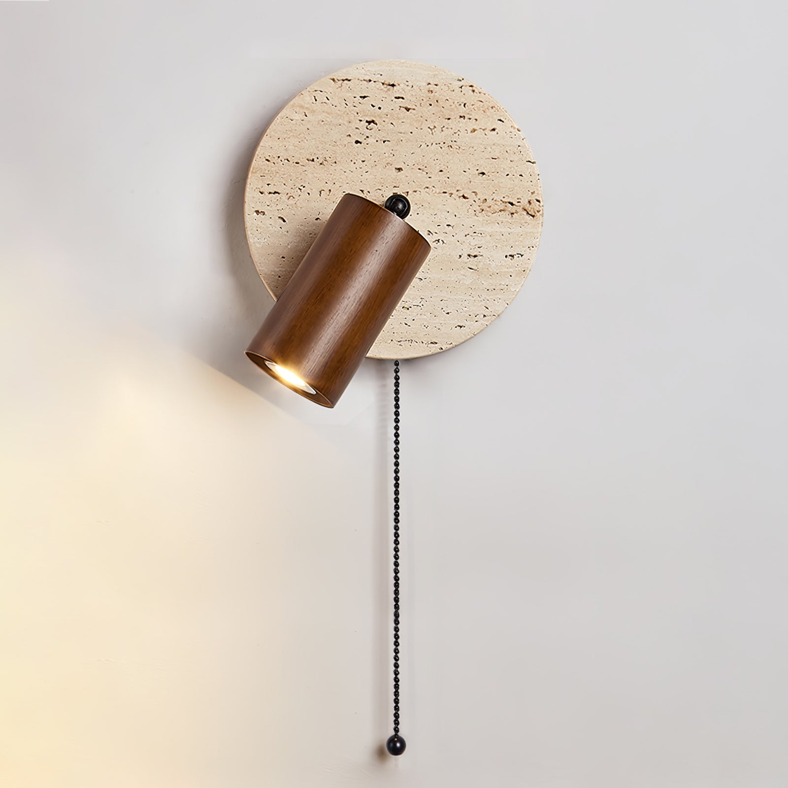Evzoryra Disc Swing Travertine Wall Light - Letslighting
