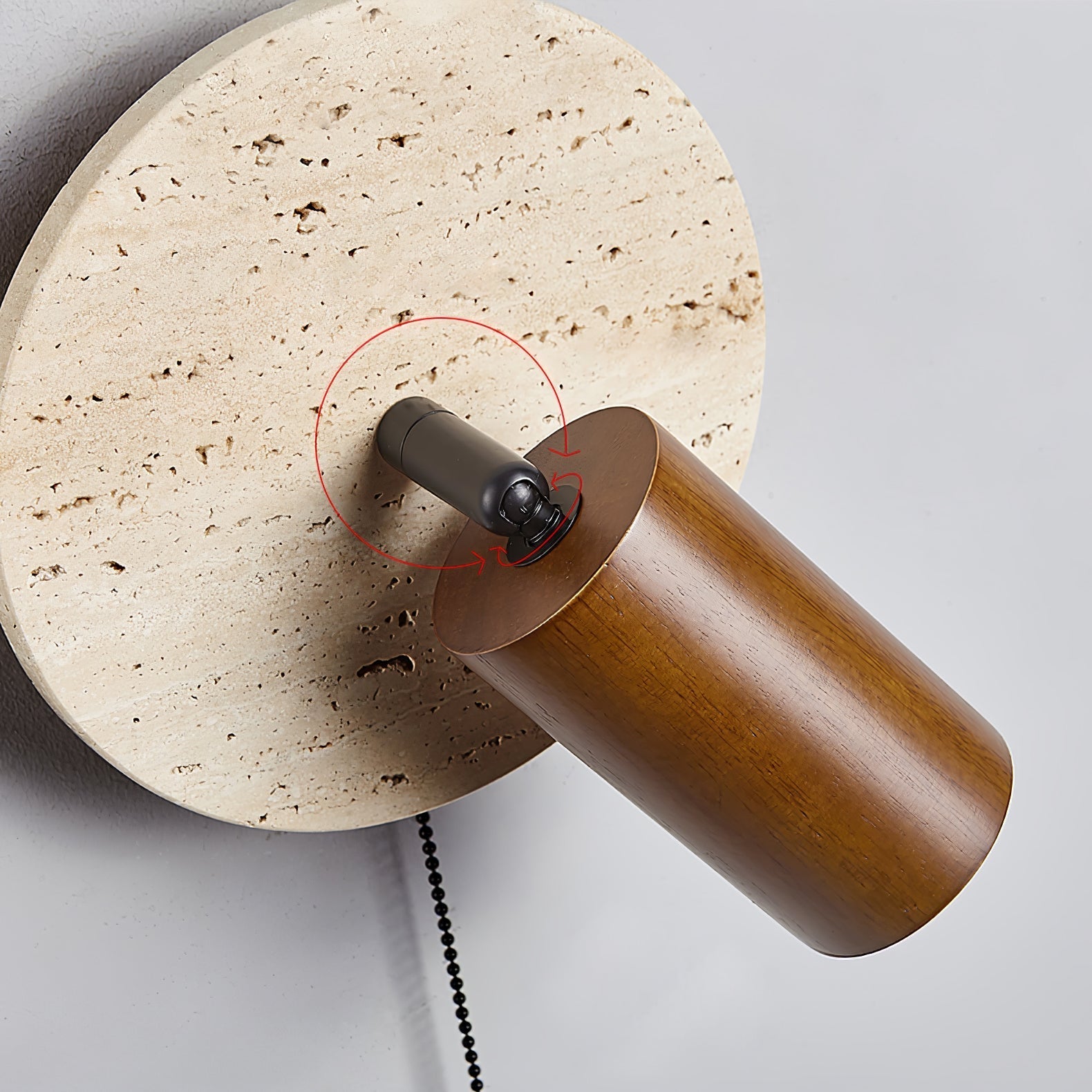 Evzoryra Disc Swing Travertine Wall Light - Letslighting