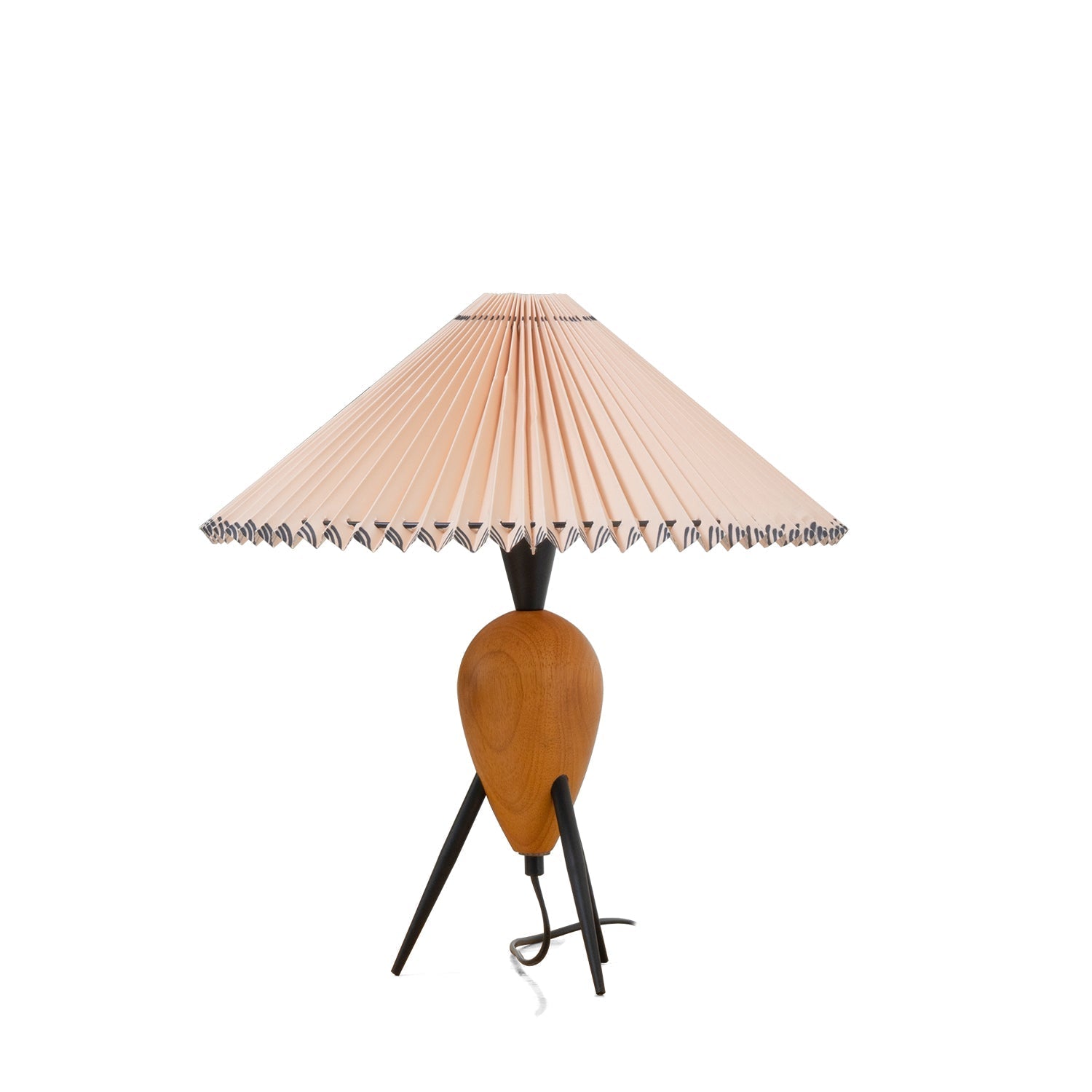Elyse Wood & Fabric Retro Table Lamp - Letslighting