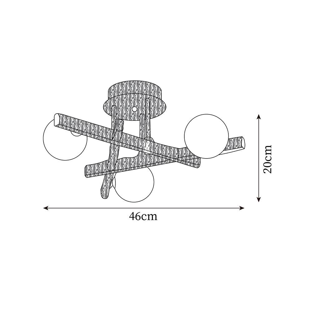 Wooden Branch Ceiling Light - Letslighting